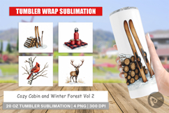 Cozy Cabin Winter Forest Tumbler Product Image 1