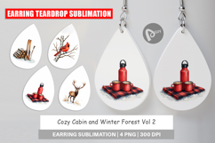 Cozy Cabin Winter Forest Earring Product Image 1
