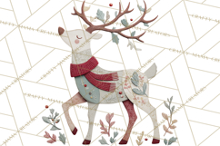 Cozy Cabin Christmas PNG, Cut-Paper Collage Holiday Clipart Product Image 2