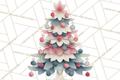 Cozy Cabin Christmas PNG, Cut-Paper Collage Holiday Clipart Product Image 4