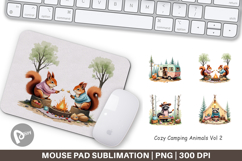 Mouse Pad Camping Cozy Animals Product Image 1