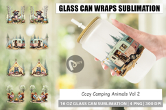 Glass Can Camping Cozy Animals Product Image 1
