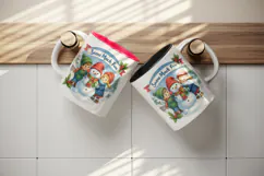 Cozy Christmas tumbler, mug wrap, clipart sublimation png Product Image 3
