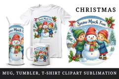 Cozy Christmas tumbler, mug wrap, clipart sublimation png Product Image 1