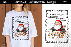 Trendy Christmas Quotes T Shirt Sublimation|Cookies|Santa Product Image 1