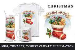 Cozy Christmas tumbler, mug wrap, clipart sublimation png Product Image 1