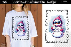 Trendy Christmas Quotes T Shirt Sublimation|Snowman Product Image 1