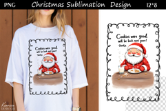 Trendy Christmas Quotes T Shirt Sublimation|Cookies|Santa Product Image 1