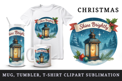Cozy Christmas tumbler, mug wrap, clipart sublimation png Product Image 1
