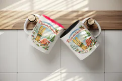 Cozy Christmas tumbler, mug wrap, clipart sublimation png Product Image 3