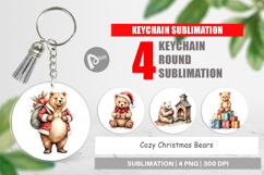 Keychain Cozy Christmas Bears Product Image 1