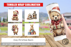 Tumbler Cozy Christmas Bears Product Image 1