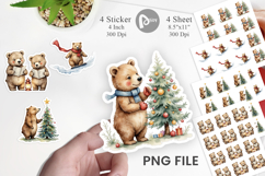 Cozy Christmas Bears Sticker Product Image 1