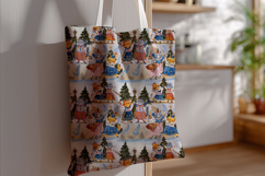 Cozy Christmas Cat Seamless Pattern with Folk Art Winter Product Image 5