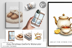 Cozy Christmas Comforts Digital Paper Product Image 1