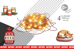 Cozy Christmas Comforts Clipart Product Image 1