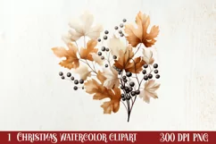 Cozy Christmas Farm Clipart, Christmas Clipart Product Image 1