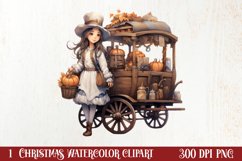 Cozy Christmas Farm Clipart, Christmas Clipart Product Image 1