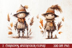Cozy Christmas Farm Clipart, Christmas Clipart Product Image 1
