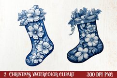 Cozy Christmas Knitting Clipart, Christmas PNG Product Image 1