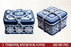 Cozy Christmas Knitting Clipart, Christmas PNG Product Image 1