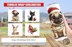 Cozy Christmas Pets Tumbler Product Image 1