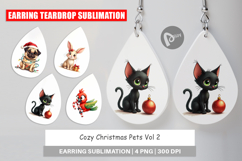 Cozy Christmas Pets Earring Product Image 1