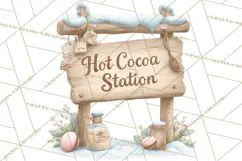 Hot Cocoa Critters Winter Animals Clip Art PNG Graphics Product Image 5