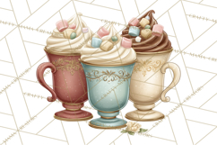 Hot Cocoa Critters Winter Animals Clip Art PNG Graphics Product Image 2