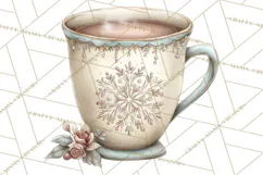 Hot Cocoa Critters Winter Animals Clip Art PNG Graphics Product Image 5