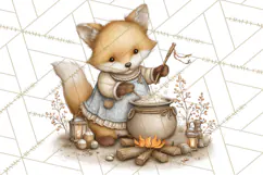 Hot Cocoa Critters Winter Animals Clip Art PNG Graphics Product Image 3