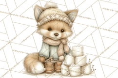 Hot Cocoa Critters Winter Animals Clip Art PNG Graphics Product Image 4