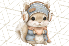 Hot Cocoa Critters Winter Animals Clip Art PNG Graphics Product Image 2