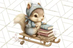 Hot Cocoa Critters Winter Animals Clip Art PNG Graphics Product Image 5