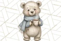 Hot Cocoa Critters Winter Animals Clip Art PNG Graphics Product Image 5