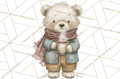 Hot Cocoa Critters Winter Animals Clip Art PNG Graphics Product Image 2