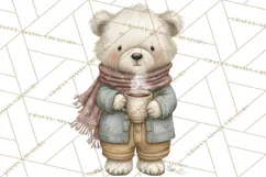 Hot Cocoa Critters Winter Animals Clip Art PNG Graphics Product Image 2