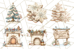 Hot Cocoa Critters Winter Animals Clip Art PNG Graphics Product Image 2