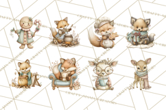 Hot Cocoa Critters Winter Animals Clip Art PNG Graphics Product Image 4