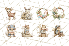 Hot Cocoa Critters Winter Animals Clip Art PNG Graphics Product Image 5