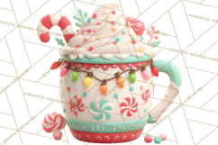 Hot Cocoa Mugs Clipart PNG Graphics, Cozy Christmas Png Product Image 2