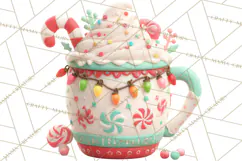 Hot Cocoa Mugs Clipart PNG Graphics, Cozy Christmas Png Product Image 2