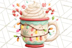 Hot Cocoa Mugs Clipart PNG Graphics, Cozy Christmas Png Product Image 3
