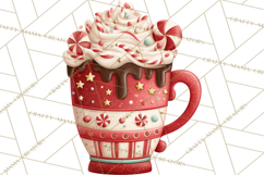 Hot Cocoa Mugs Clipart PNG Graphics, Cozy Christmas Png Product Image 3