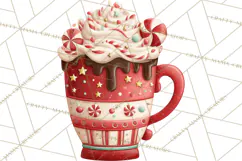 Hot Cocoa Mugs Clipart PNG Graphics, Cozy Christmas Png Product Image 3