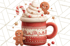 Hot Cocoa Mugs Clipart PNG Graphics, Cozy Christmas Png Product Image 4