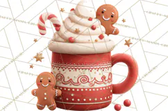 Hot Cocoa Mugs Clipart PNG Graphics, Cozy Christmas Png Product Image 4