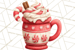 Hot Cocoa Mugs Clipart PNG Graphics, Cozy Christmas Png Product Image 3