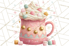 Hot Cocoa Mugs Clipart PNG Graphics, Cozy Christmas Png Product Image 4