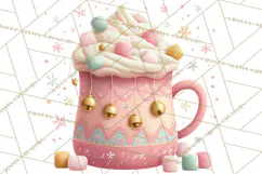 Hot Cocoa Mugs Clipart PNG Graphics, Cozy Christmas Png Product Image 4